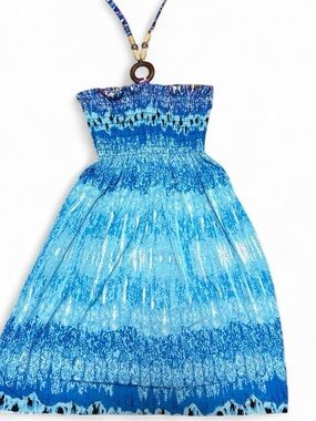 Source Unknown Blue Ombre Smocked Sundress